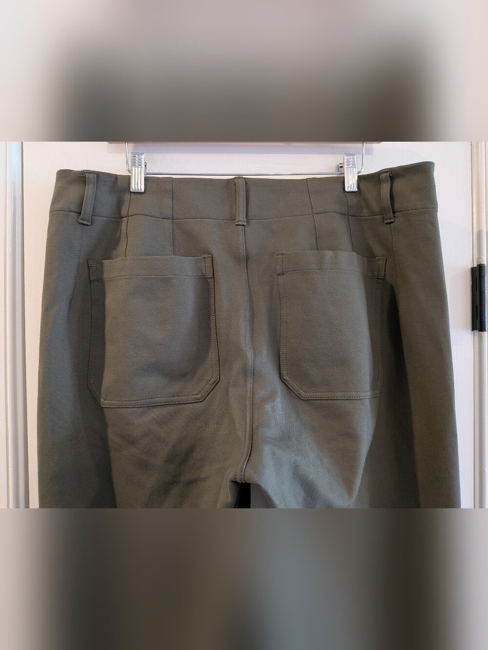 Anthropologie Maeve Colette Wide Leg Cropped Pants Olive Green Size 16 - Picture 10 of 14